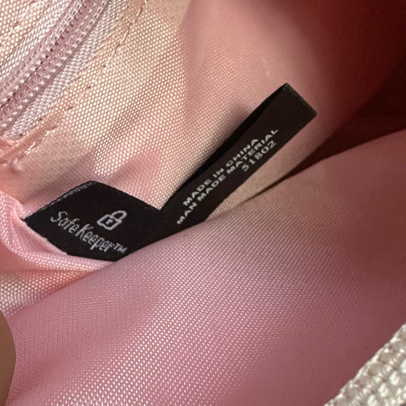 Blush Pink Crossbody Bag With Multiple Zip Pockets - Picture 3 of 5